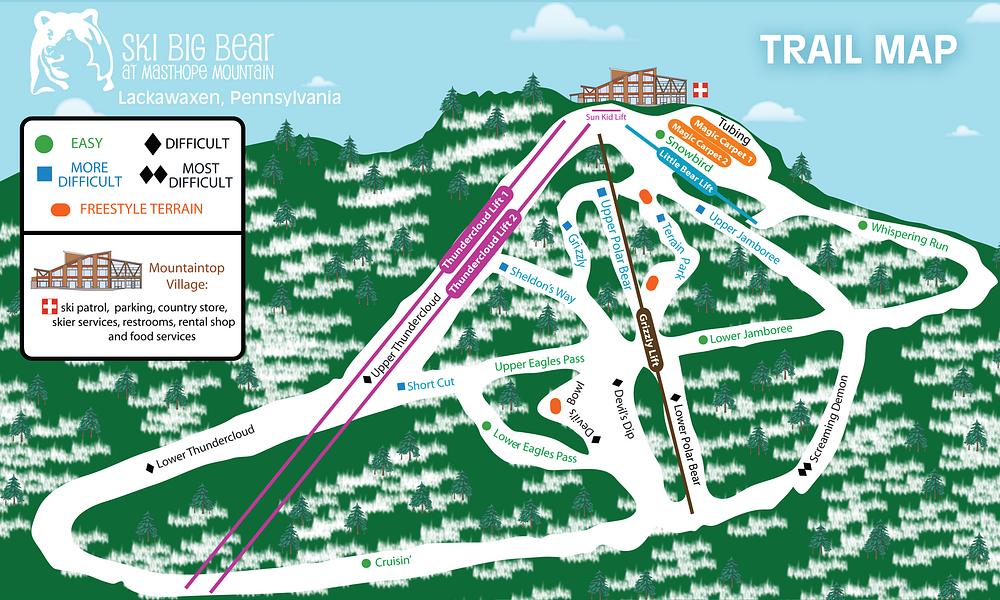 Ski Big Bear Trail Map
