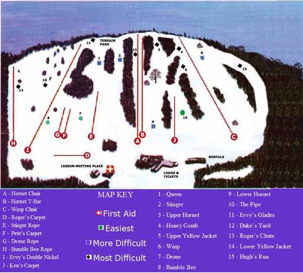 Ski Bradford Trail Map