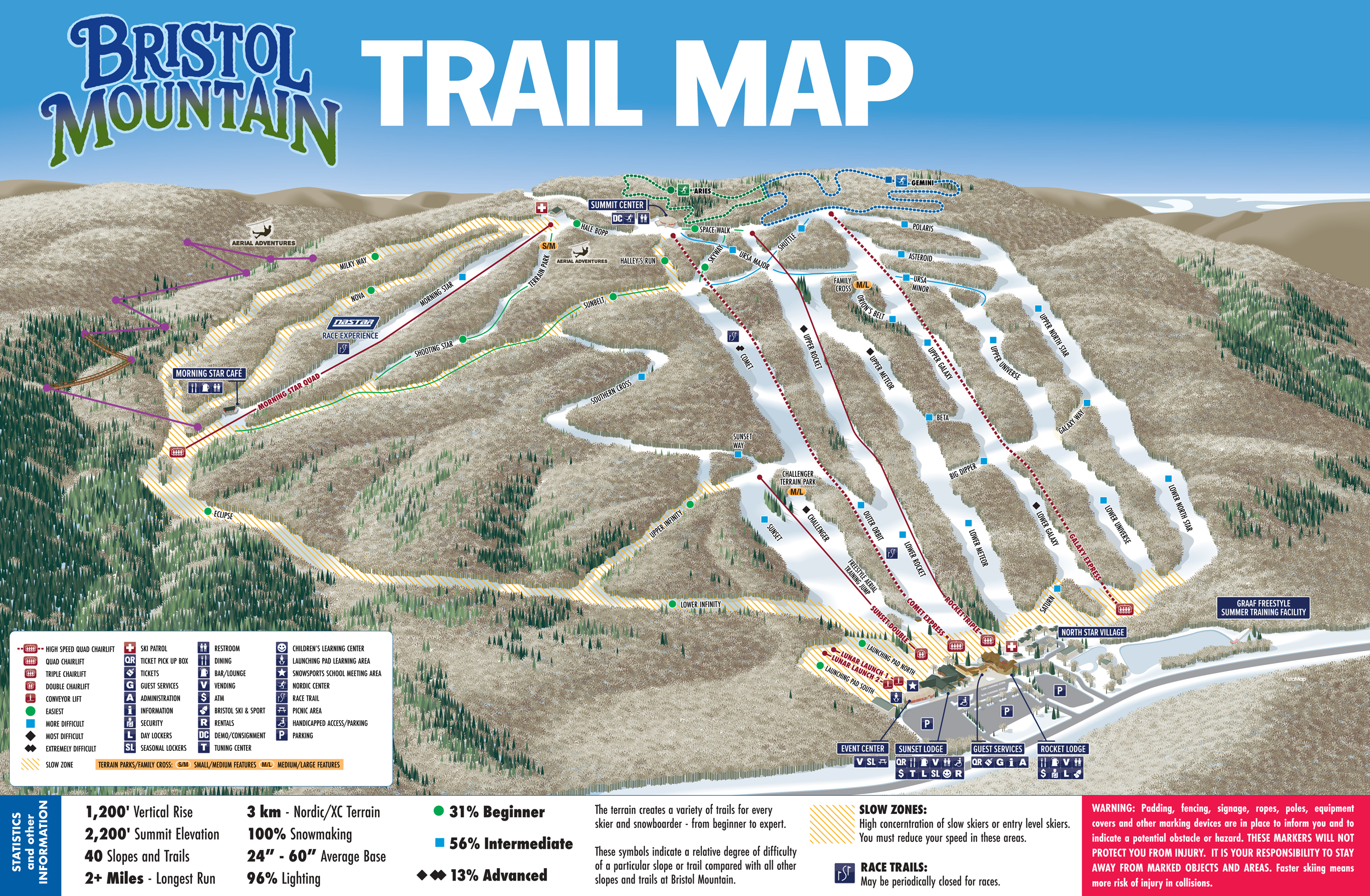 Bristol Mountain Trail Map