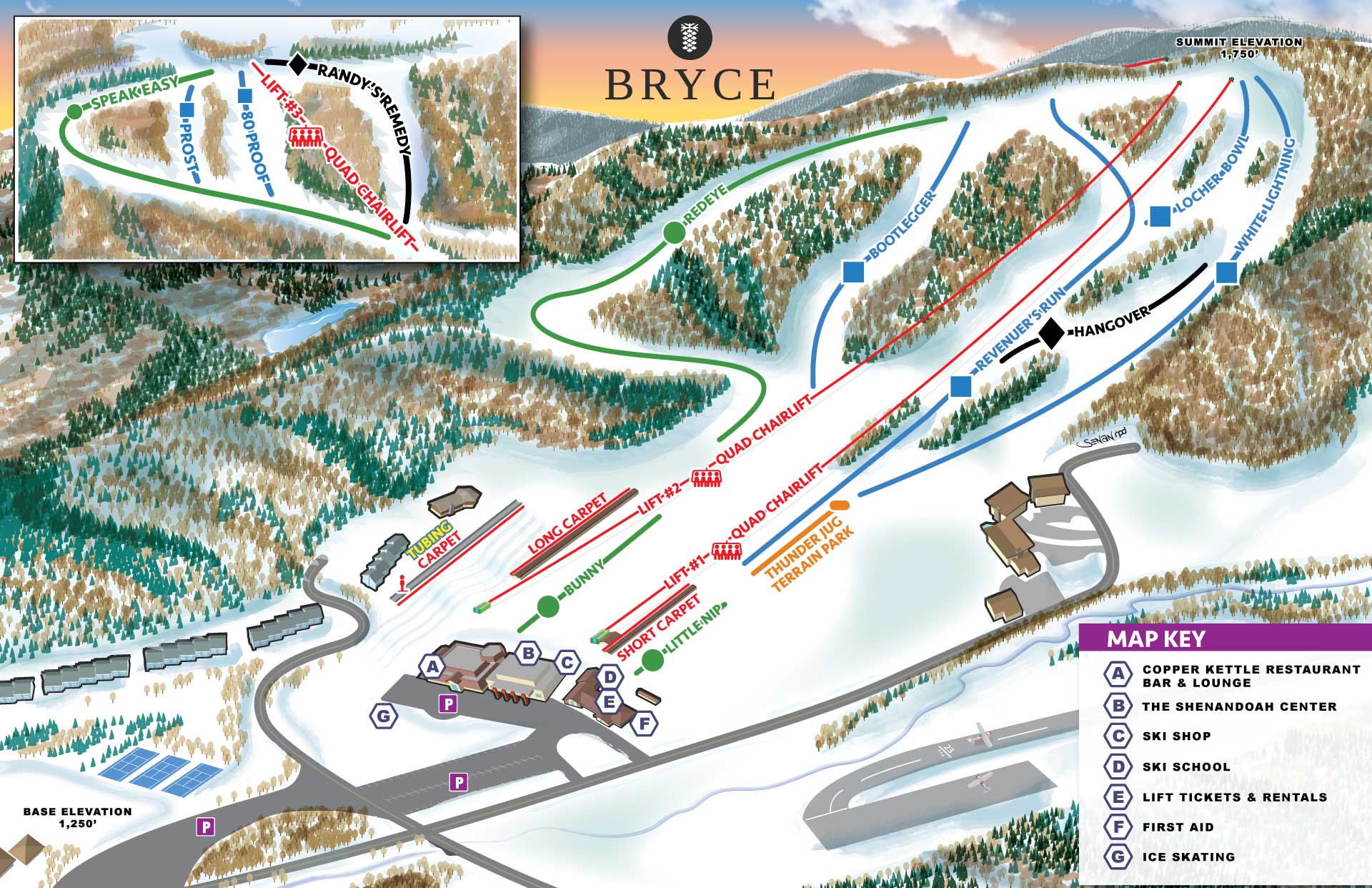 Bryce Resort Trail Map