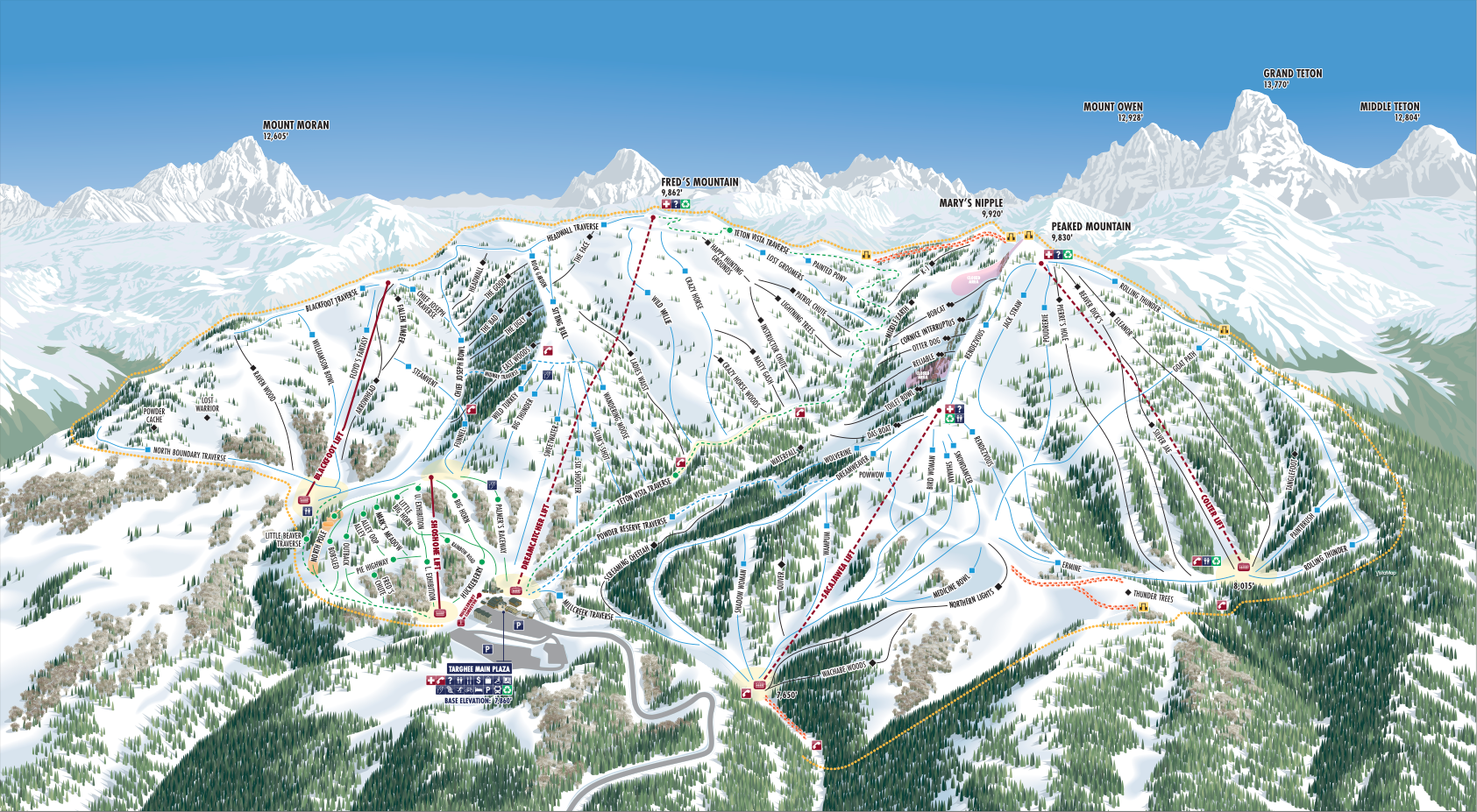 Grand Targhee Trail Map