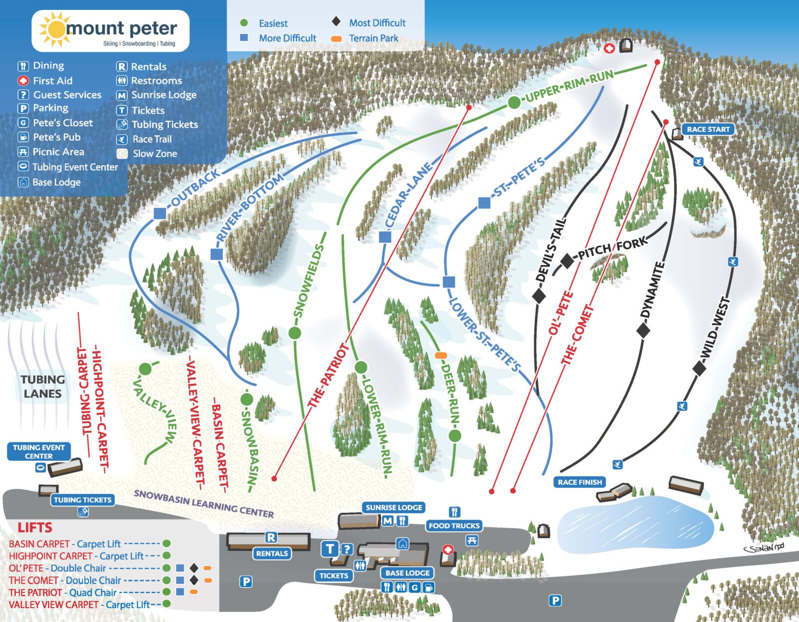 Mount Peter Trail Map