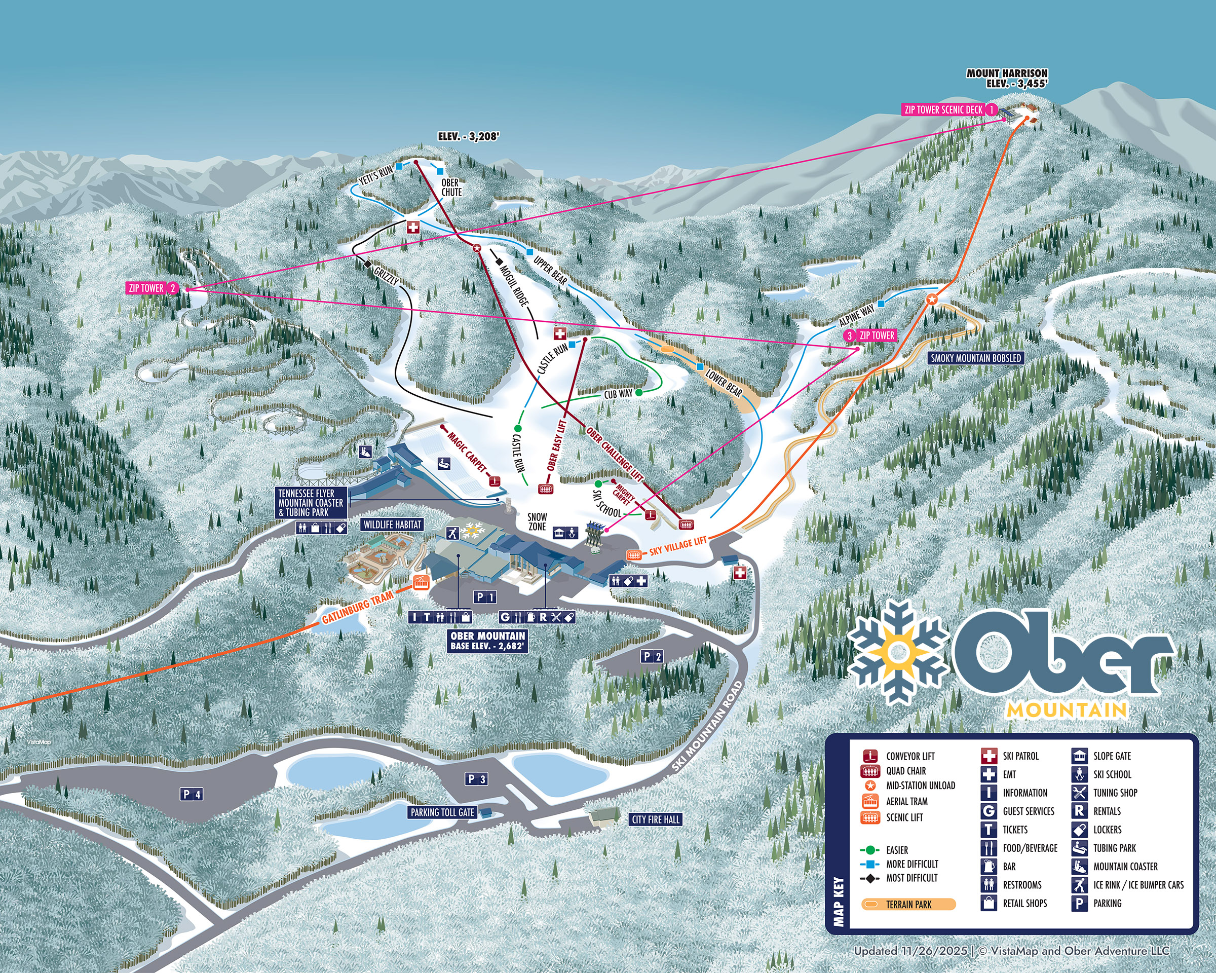 Ober Mountain Trail Map
