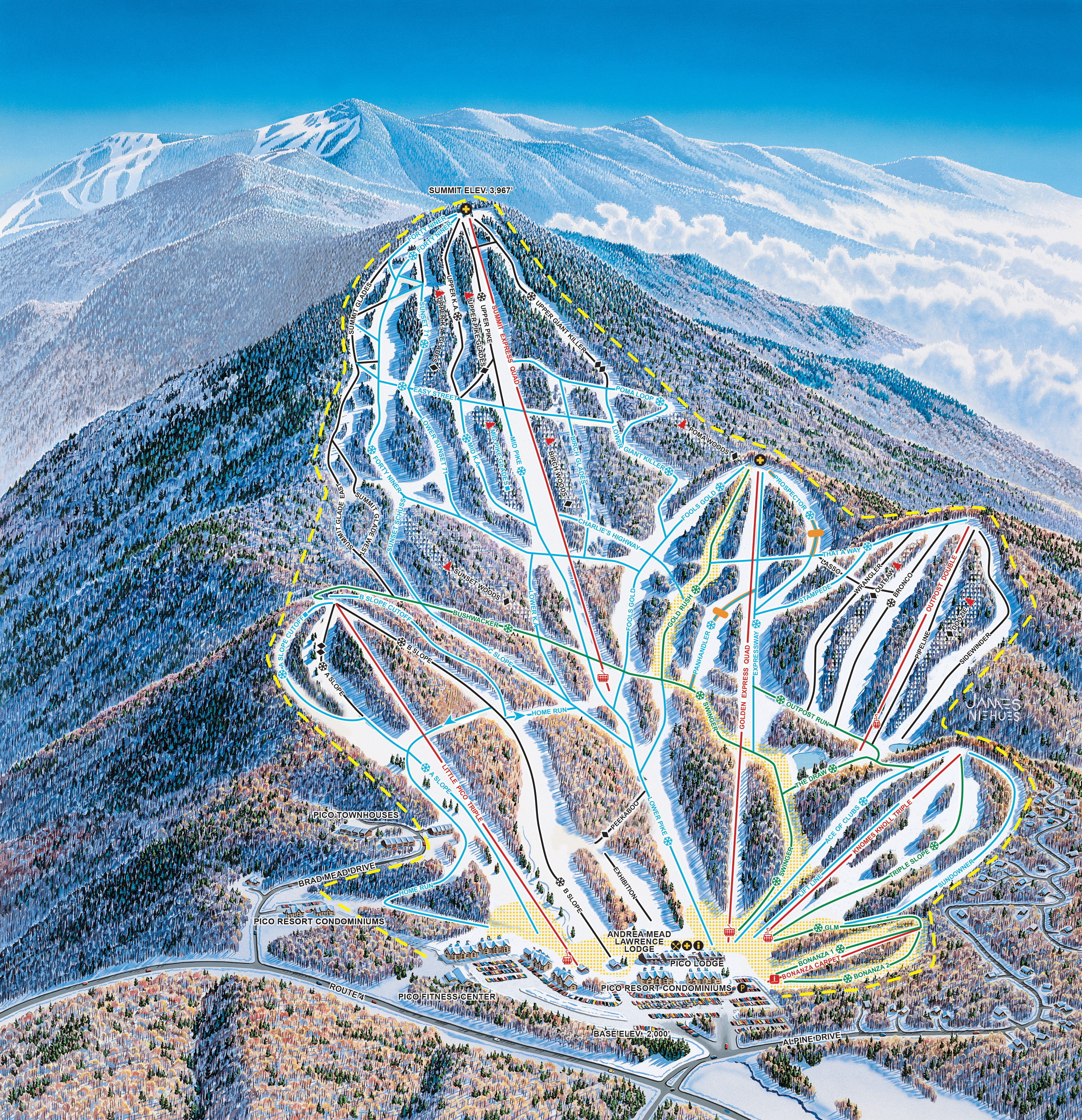 Pico Mountain Trail Map