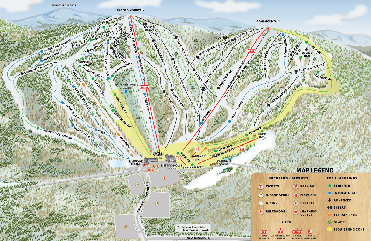 Ragged Mountain Trail Map
