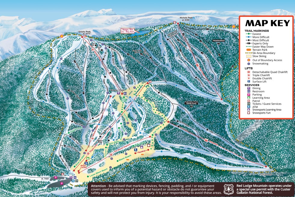 Red Lodge Mountain Trail Map