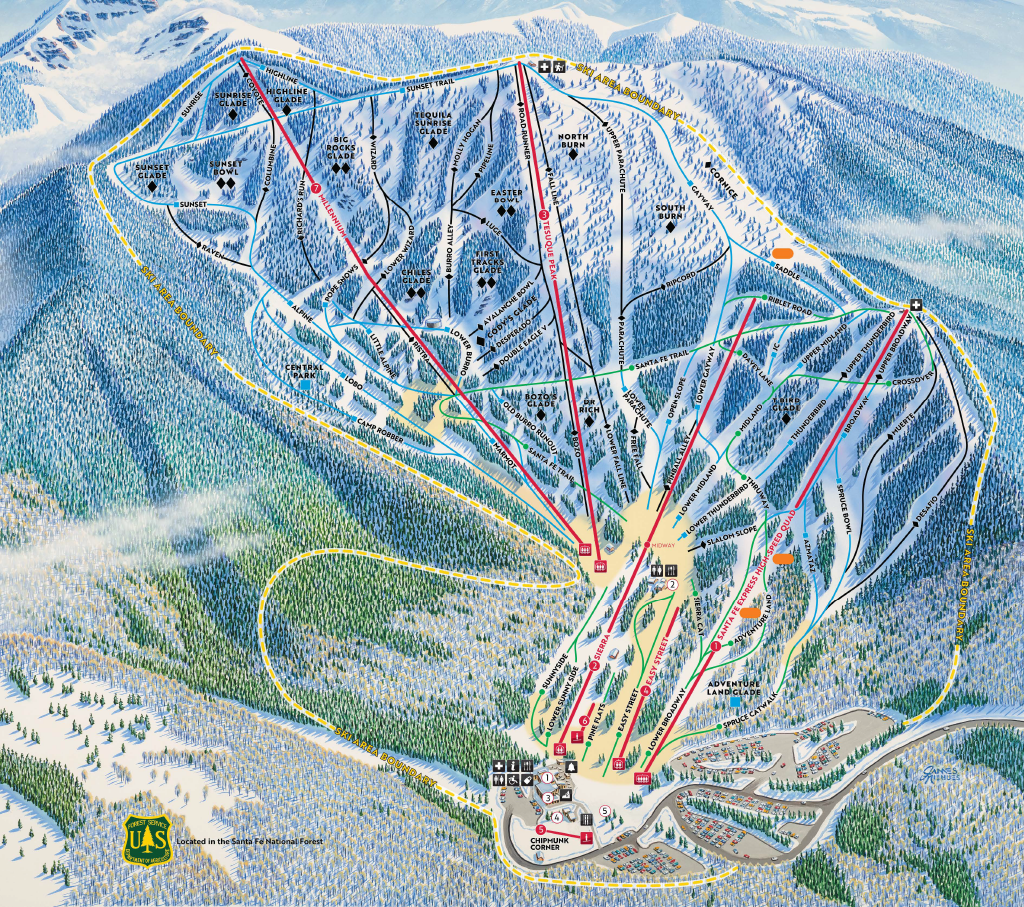 Ski Santa Fe Trail Map