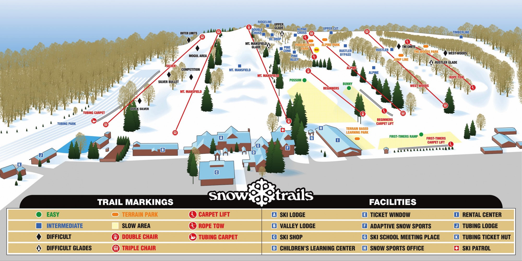 Snow Trails Trail Map