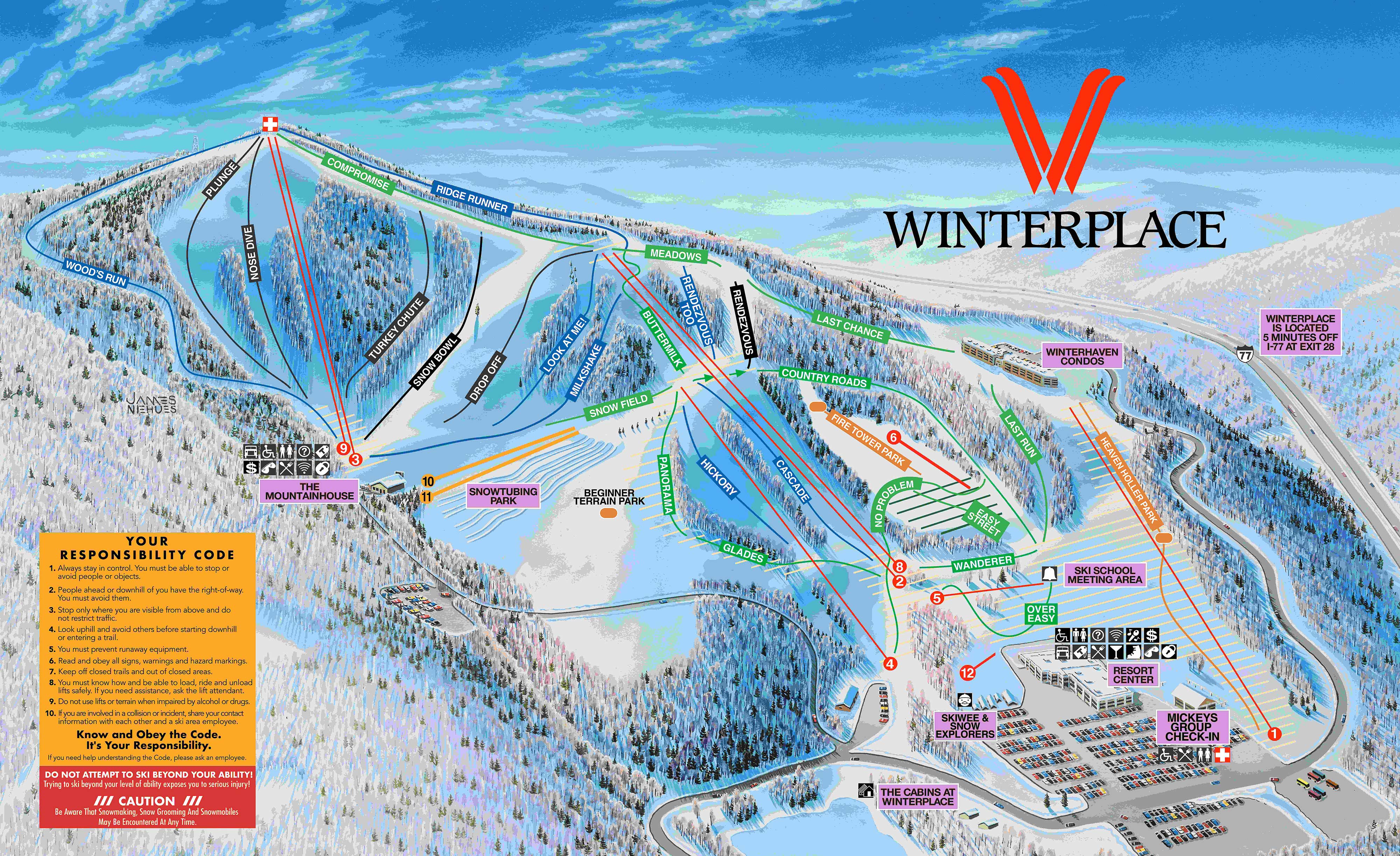 Winterplace Trail Map